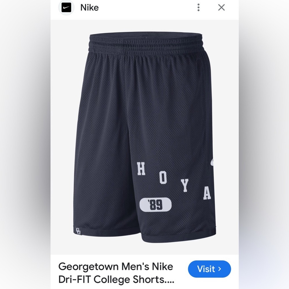 Nike Men's Dark Blue Athletic Shorts